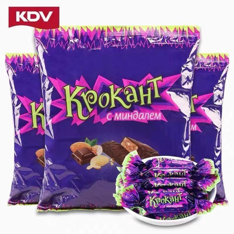 俄罗斯kdv紫皮糖KDV原装进口巧克力夹