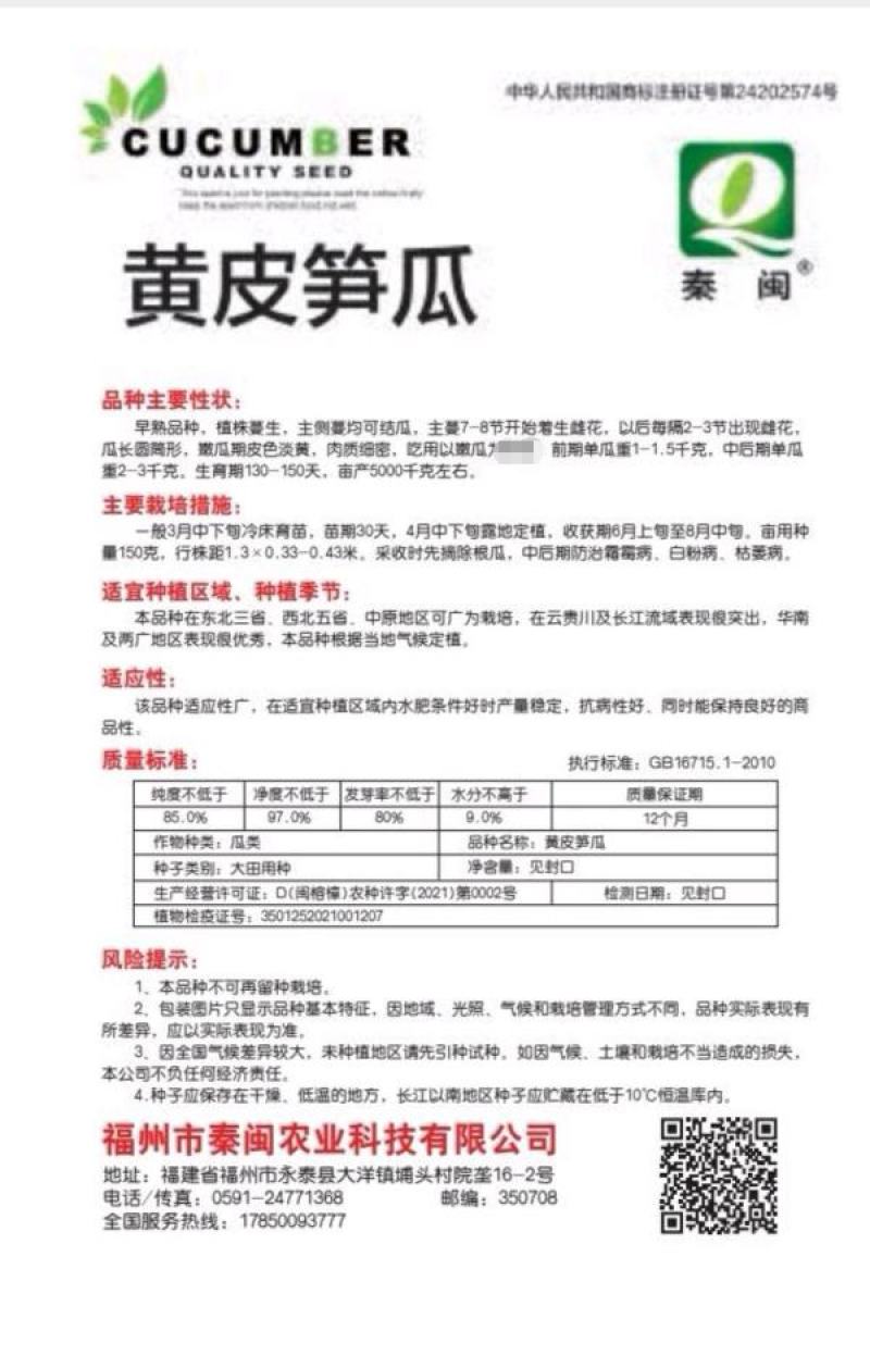 西安黄皮笋瓜种子一串铃笋瓜种子农家庭院阳台种植蔬菜种子