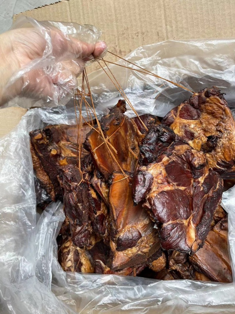【腊排骨】烟熏三角排一手工厂餐饮净菜食品供应