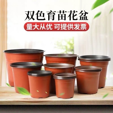 花盆，双色简易花盆，育苗盆规格齐全厂家一手货源