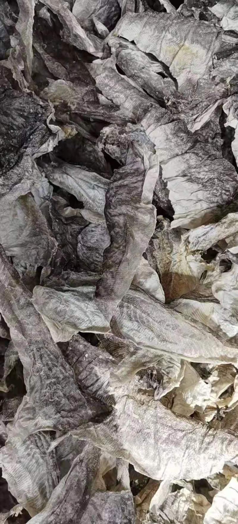 干鳕鱼皮自然晾晒物优价廉品质保证常年供应