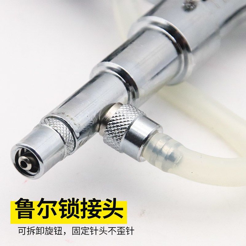 不锈钢兽用可调连续注射器猪牛羊家禽插瓶疫苗三用注射针可打