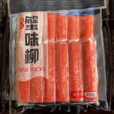 蟹柳手撕蟹肉蟹柳棒即食日本寿司火锅食材配菜蟹足棒蟹肉棒