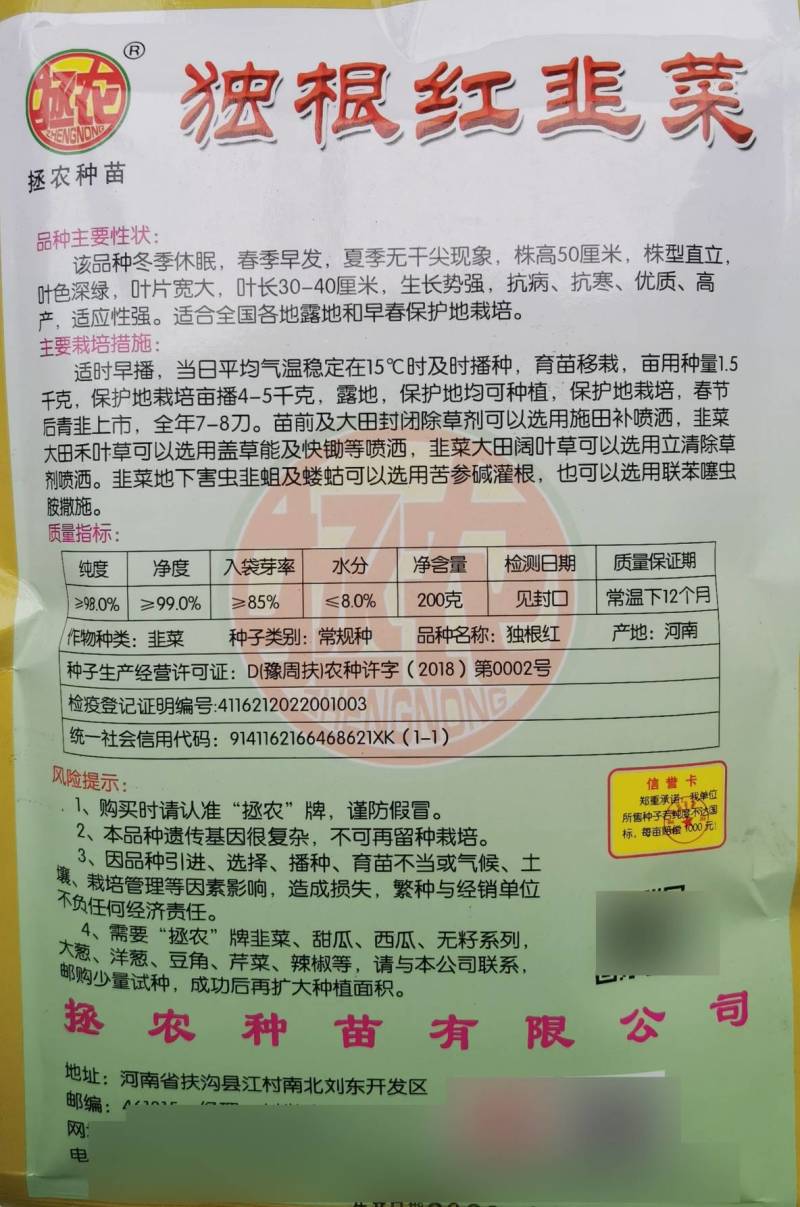 独根红韭菜种子红根韭菜种子耐寒耐热高产抗病