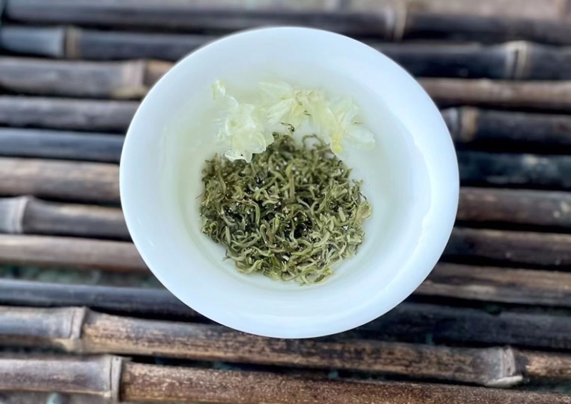 茉莉花茶飘雪细芽嫩叶芽尖茶浓香型广西横州市茉莉花茶