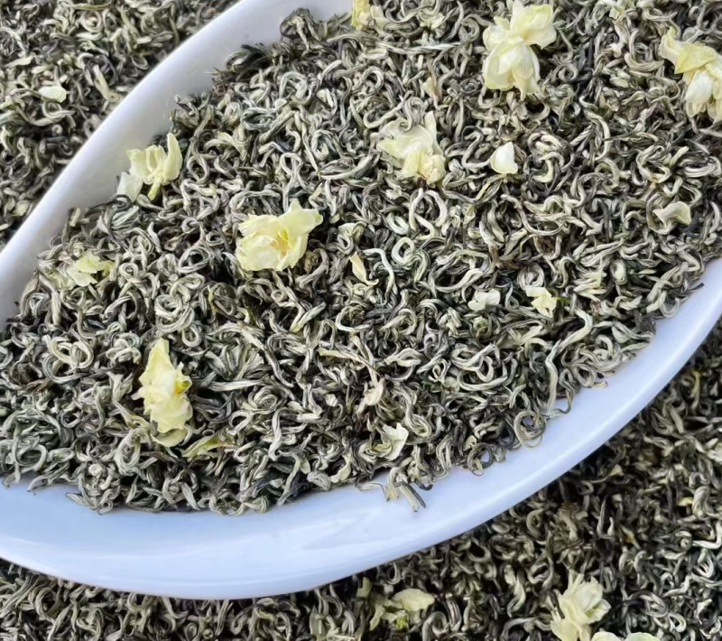茉莉花茶飘雪细芽嫩叶芽尖茶浓香型广西横州市茉莉花茶