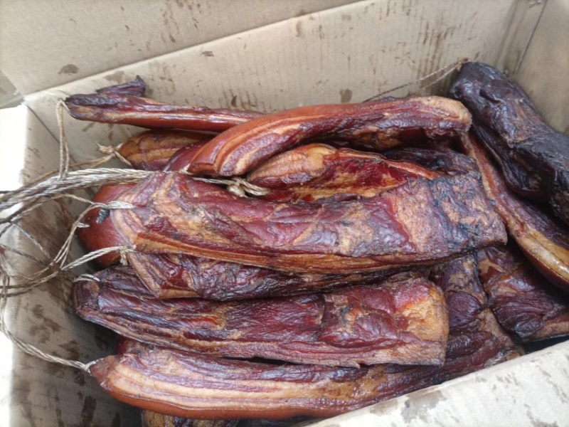 短五花腊肉三线黄五花腊肉一件50斤青猪五花腊肉