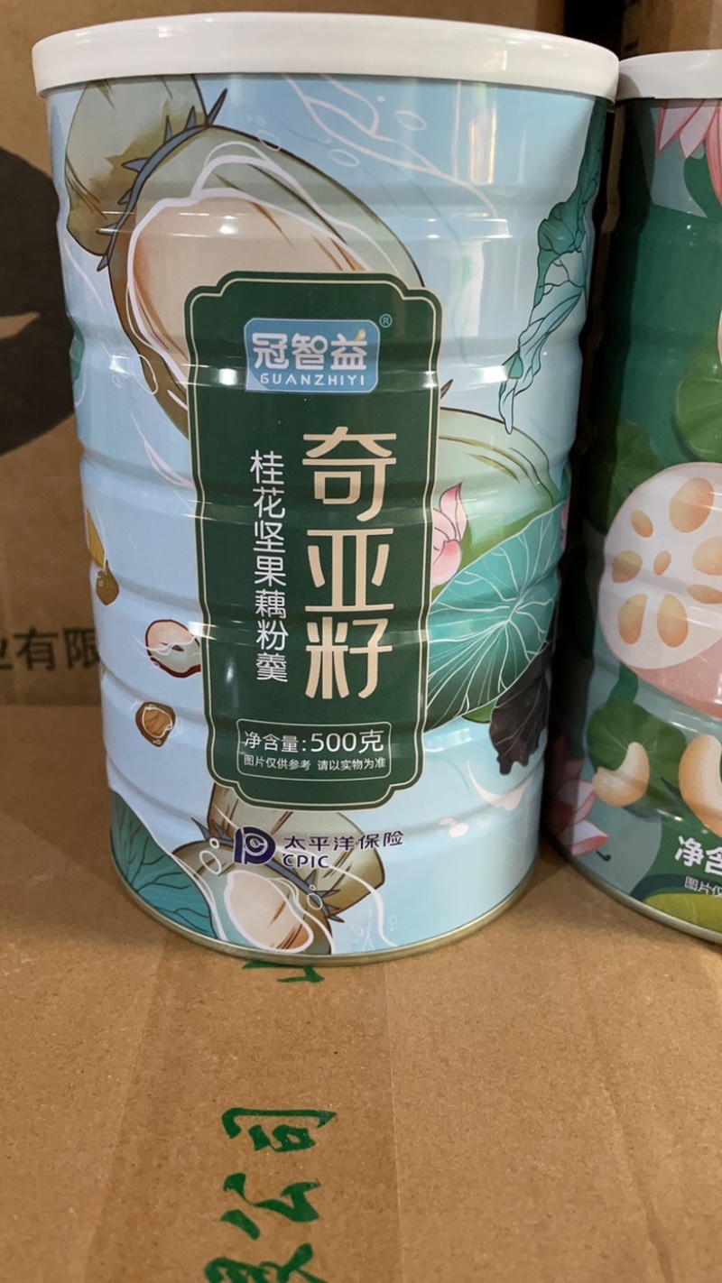 罐装藕粉银耳奇亚籽玫瑰红枣桂花500克一件24罐