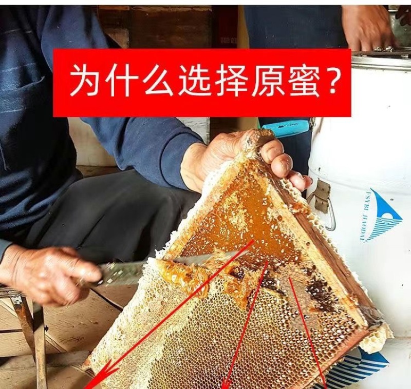 蜂蜜天然土蜂蜜百花蜜槐花蜜源头厂家深山蜂巢蜜大量有货