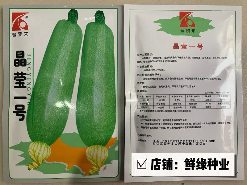晶莹秀玉杂交一代早熟西葫芦，适应性广，浅绿瓜条顺直