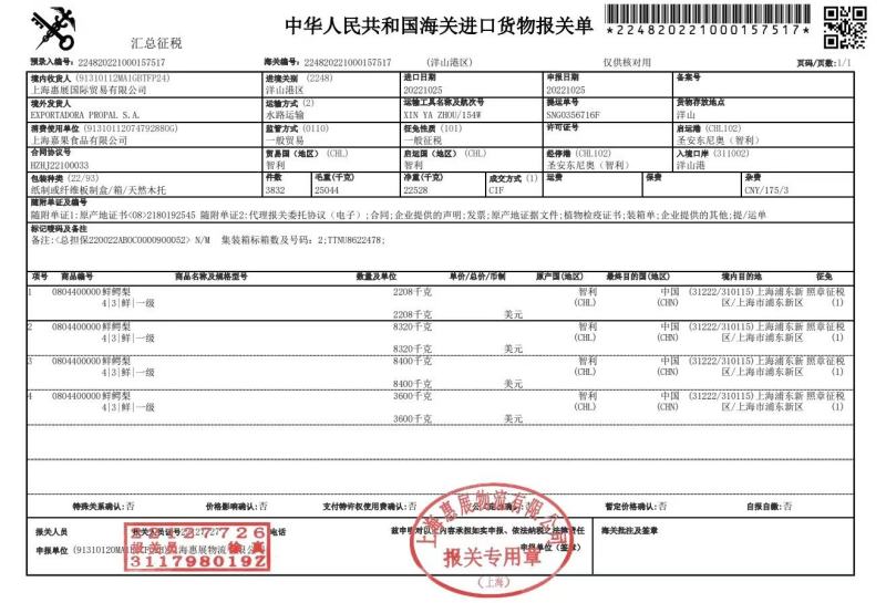 进口牛油果P牌智利牛油果26-28头框装