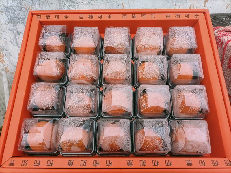 半干燥流心柿饼加工流心红柿饼山东柿非富平柿饼红柿饼红饼