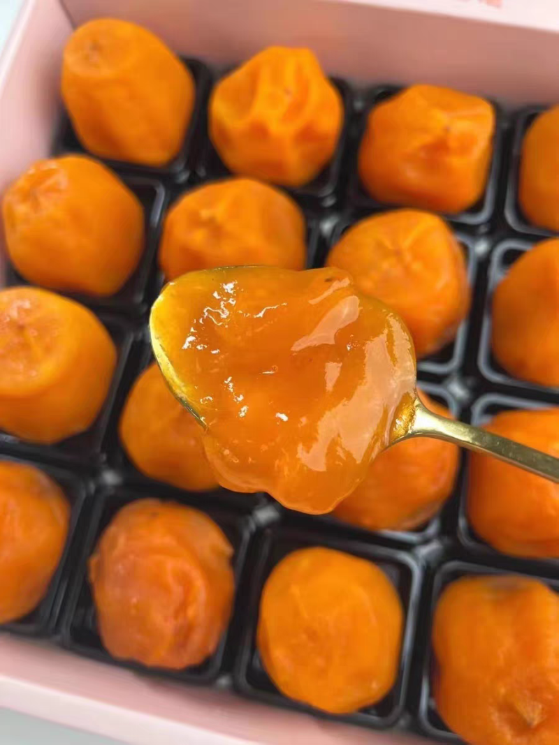 半干燥流心柿饼加工流心红柿饼山东柿非富平柿饼红柿饼红饼