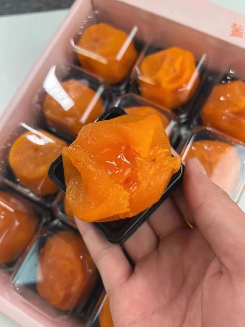 半干燥流心柿饼加工流心红柿饼山东柿非富平柿饼红柿饼红饼
