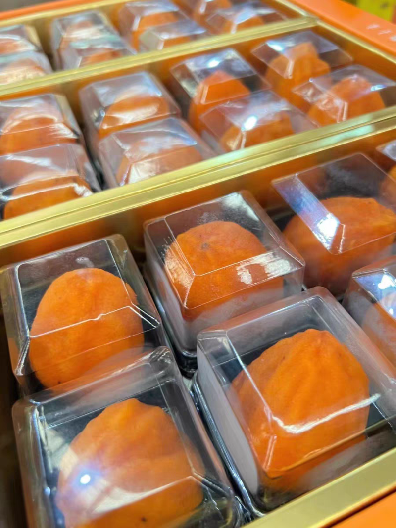 半干燥流心柿饼加工流心红柿饼山东柿非富平柿饼红柿饼红饼