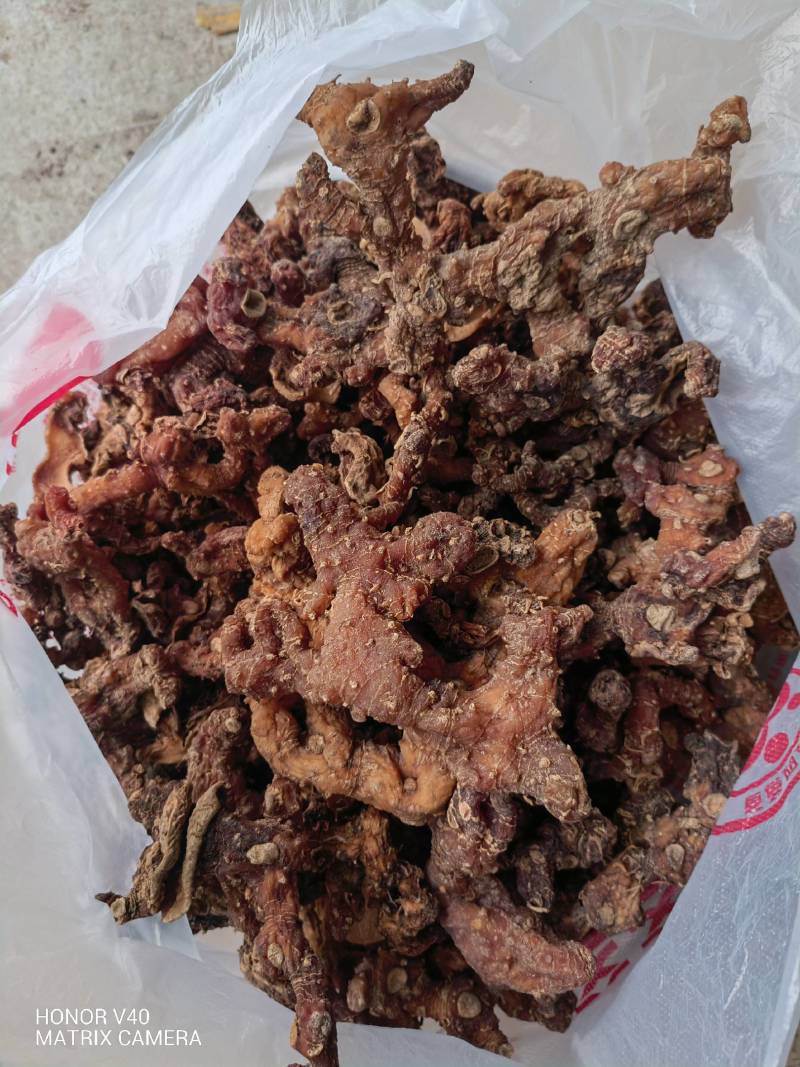 中药材黄精姜型多花倒苗甜黄精无硫生干片干个子，