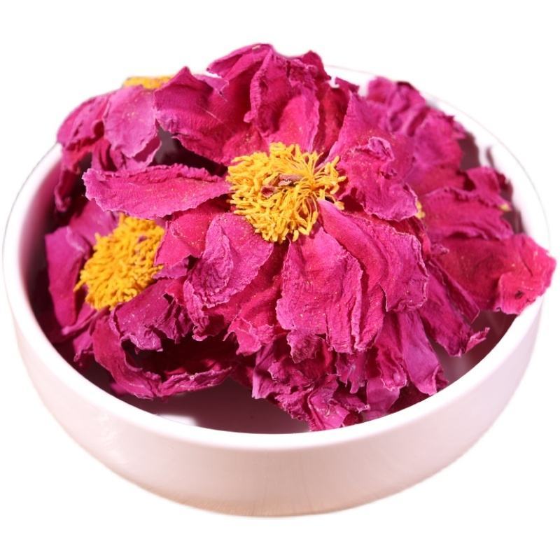 白芍花瓣茶白芍花球茶白芍花茶美容花瓣花草茶一件代发