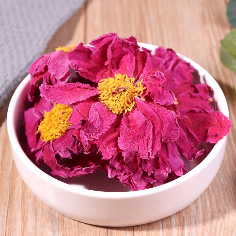 白芍花瓣茶白芍花球茶白芍花茶美容花瓣花草茶一件代发