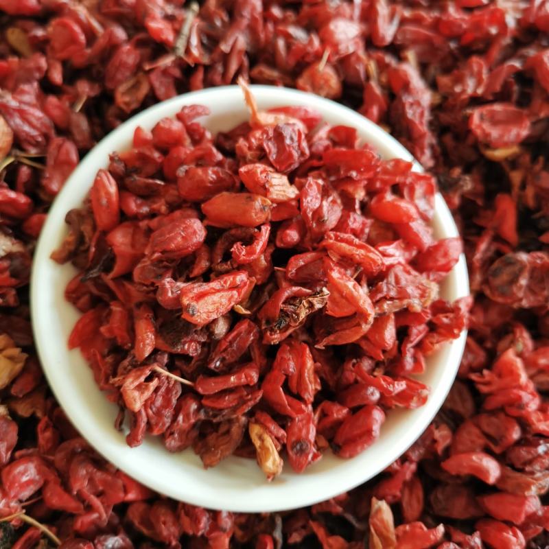 山茱萸山萸肉无籽纯皮无硫山萸肉中药材大全手机实拍