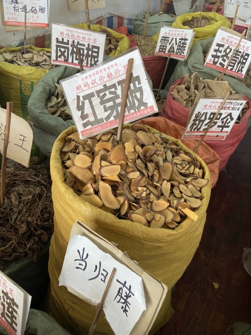 中药材血风藤野生状元红红穿破石青筋藤铁牛入石