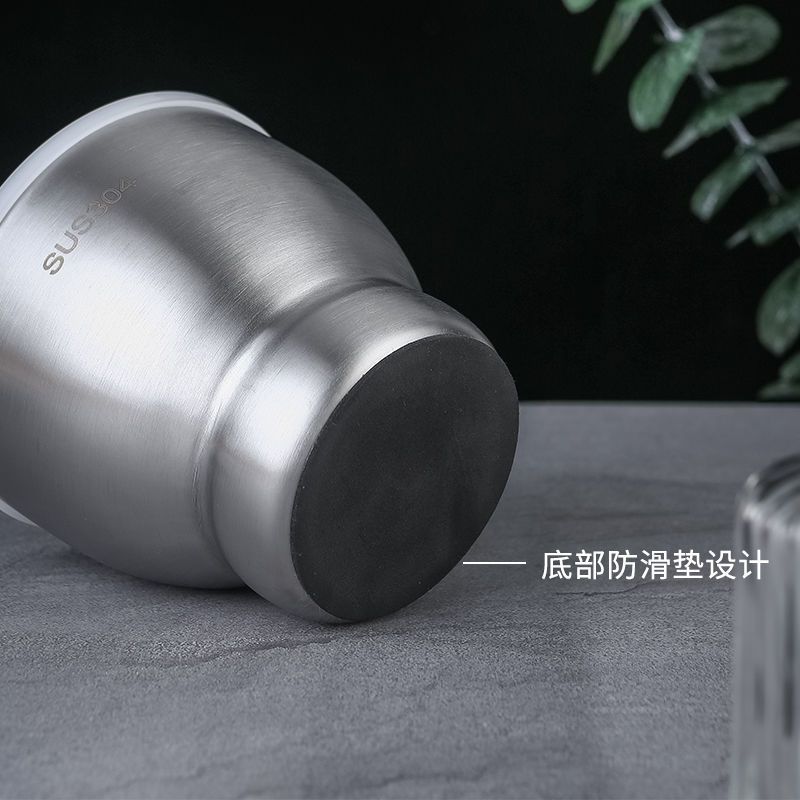 304不锈钢捣碎器实心捣蒜器家用研磨捣药罐手动蒜泥器蒜臼