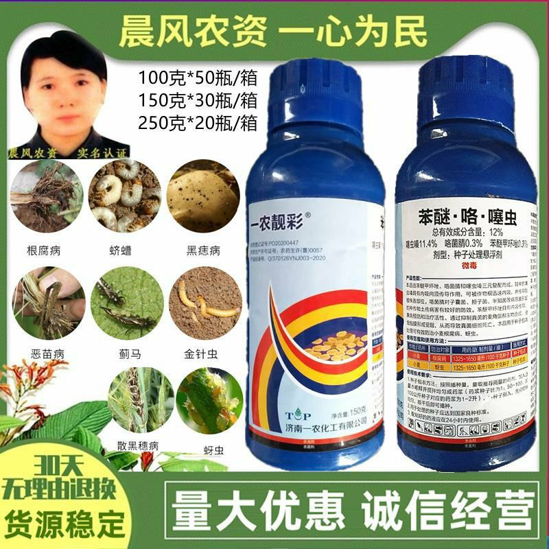 一农靓彩12%苯醚·咯·噻虫蚜虫小麦拌种剂种衣剂杀虫剂