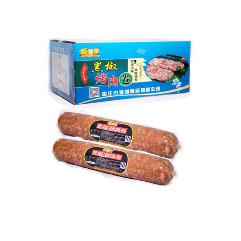 香滋来冷冻食品黑椒烤肉卷批发猪肉卷加工火锅肉卷
