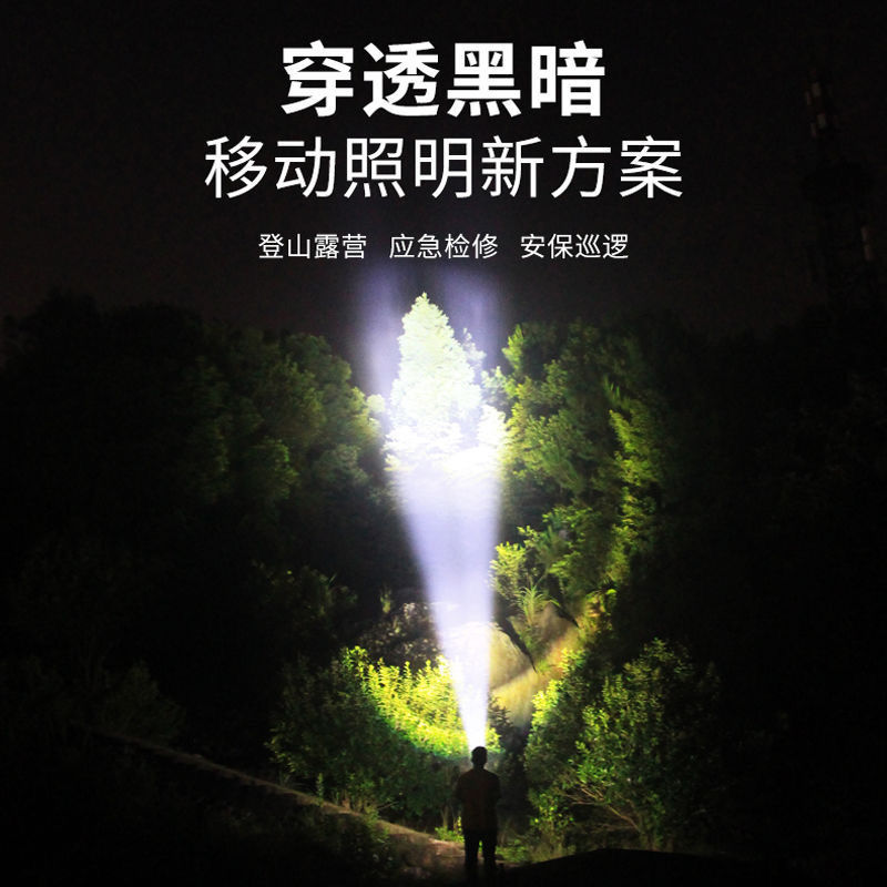 LED头灯强光远射可充电防水超亮头戴式夜钓灯矿灯超长续航