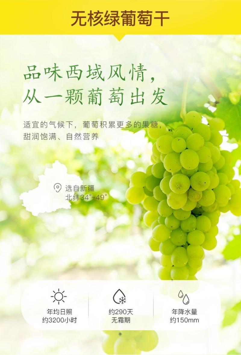 葡萄干新疆特级超大免洗绿香妃王黑加仑散装商用特产零食果干