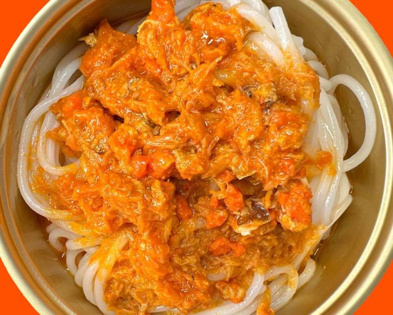 网红爆品蟹黄拌面批发蟹粉面预制菜方便速食拉面冷冻满满蟹黄