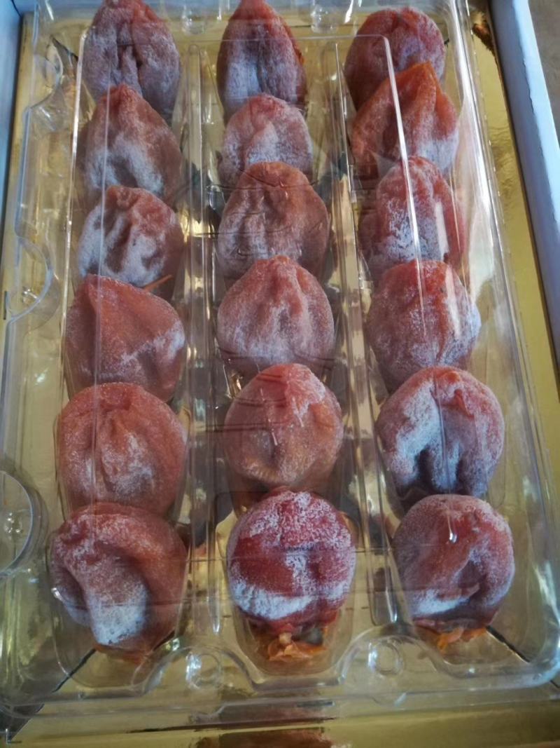 陕西富平正宗特级吊霜流心柿饼单独礼盒包装