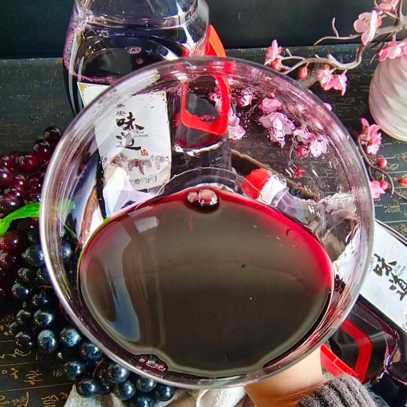 冰葡萄酒咱家冰葡萄酒实拍看这挂杯度口感一级棒
