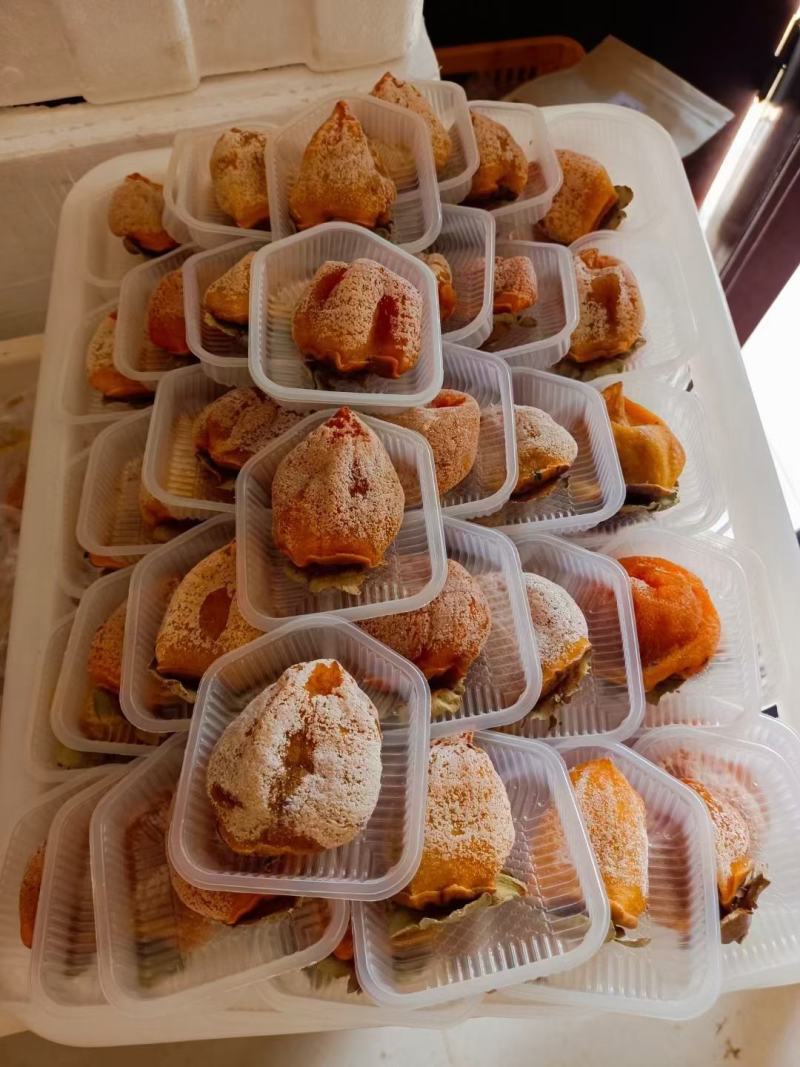 正宗陕西富平柿饼自然挂霜糖心大饼假一赔十支持各平一件代发