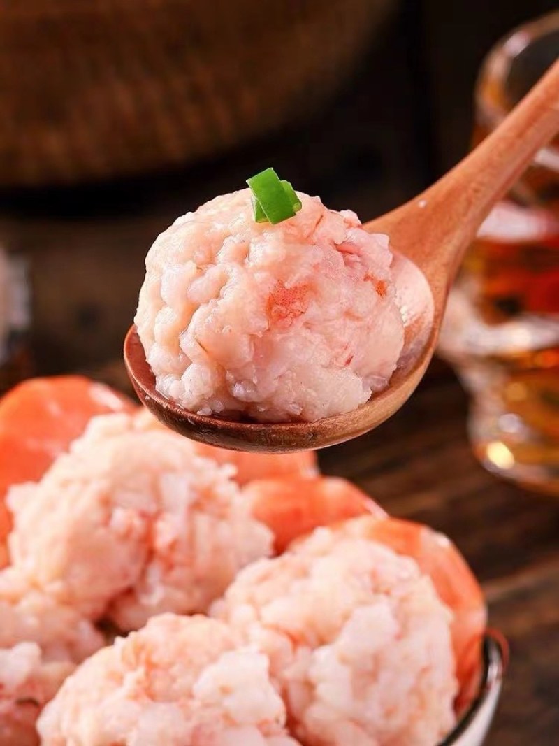 手打虾滑火锅店必备产品精选优质青虾含虾量高达96%