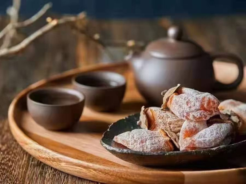 果味伊富平霜降柿饼吊柿陕西特产