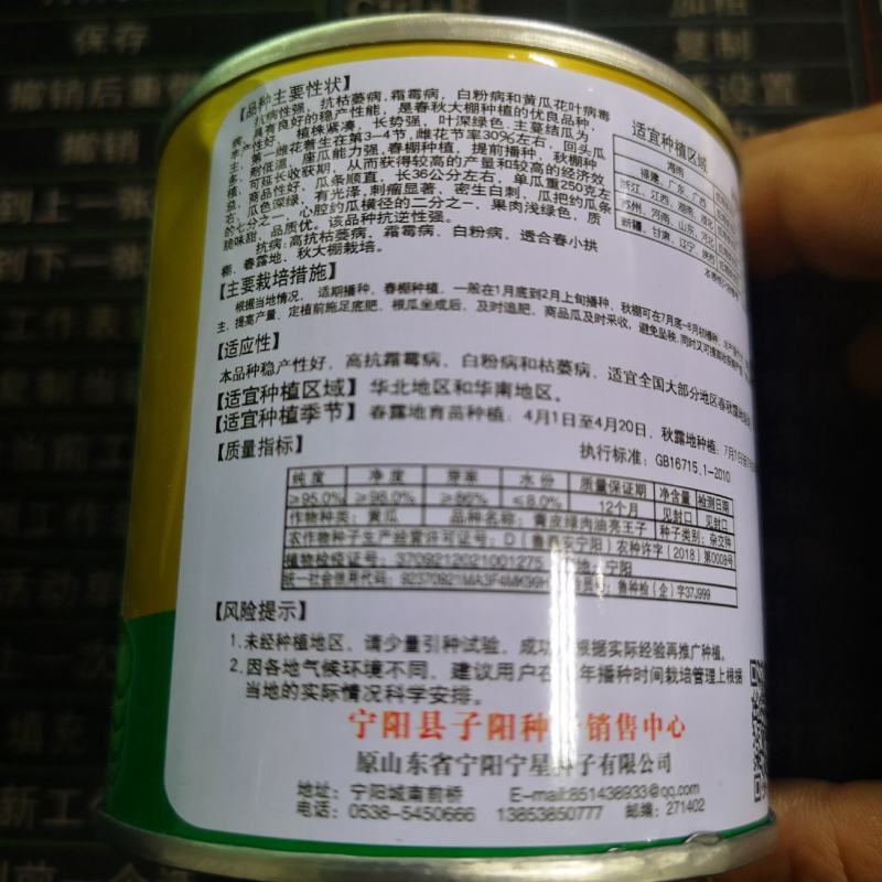 油亮瓜王黄瓜种子一叶一瓜绿皮绿肉密刺黄瓜种子农家蔬菜种子