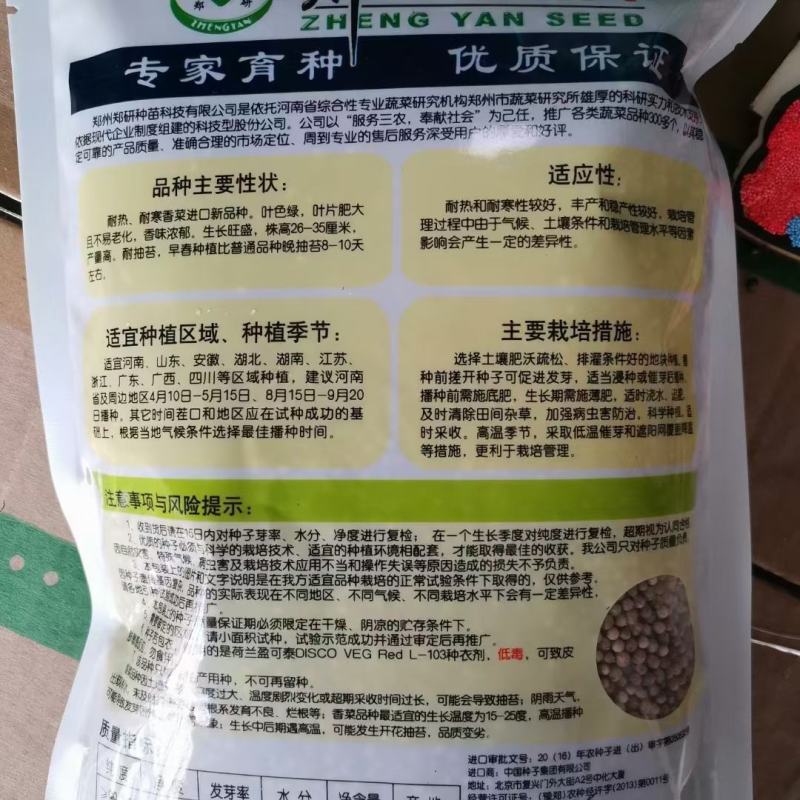 【优质】厂家直销安瑟米法国香菜种子抗病耐抽苔产量高