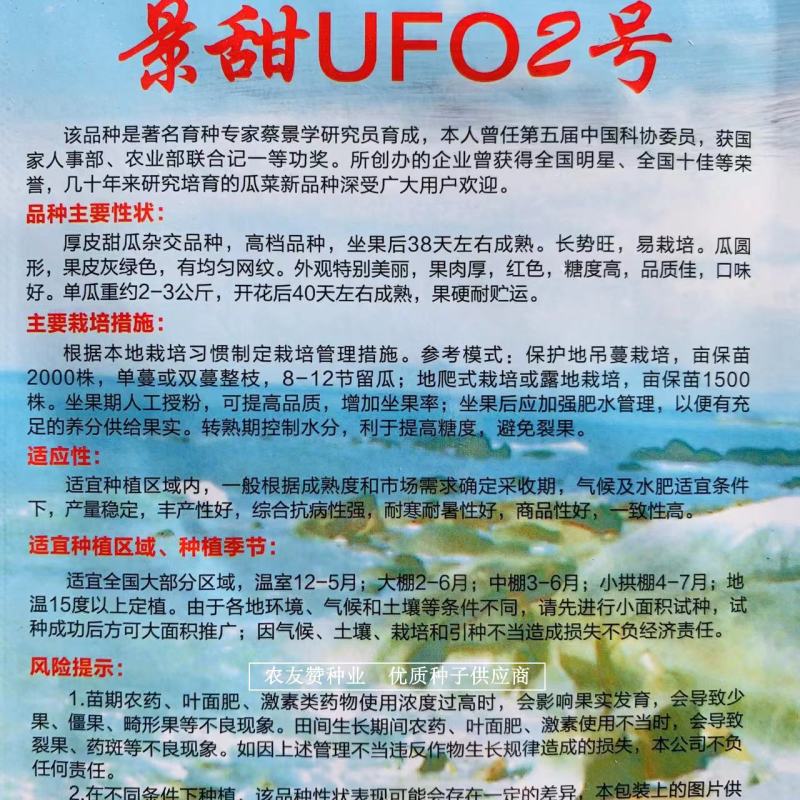 高品质网纹瓜种子景甜厚皮甜瓜种子果肉厚红色，糖度高