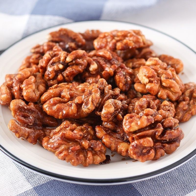 琥珀核桃仁香酥原味每日坚果干果零食蜂蜜芝麻味薄纸皮电商