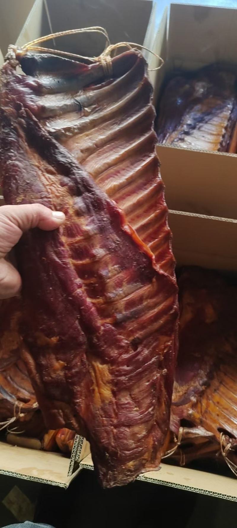 【腊肉】猪排，烟熏猪，干度好，颜色好大量现货供应