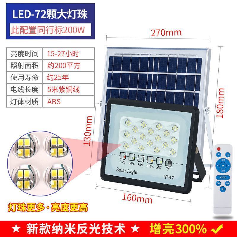 朗帝斯太阳能灯家用庭院灯户外农村大门口照明灯超亮天黑自
