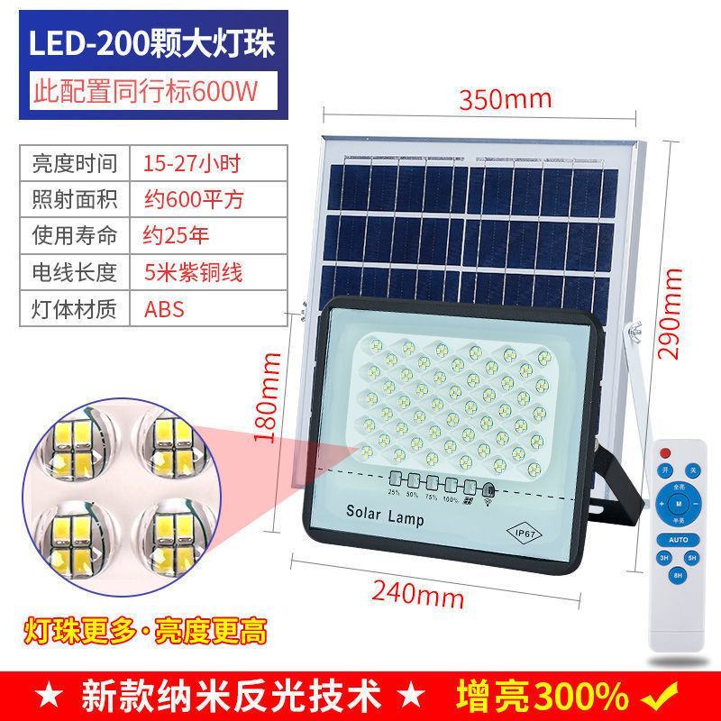 朗帝斯太阳能灯家用庭院灯户外农村大门口照明灯超亮天黑自