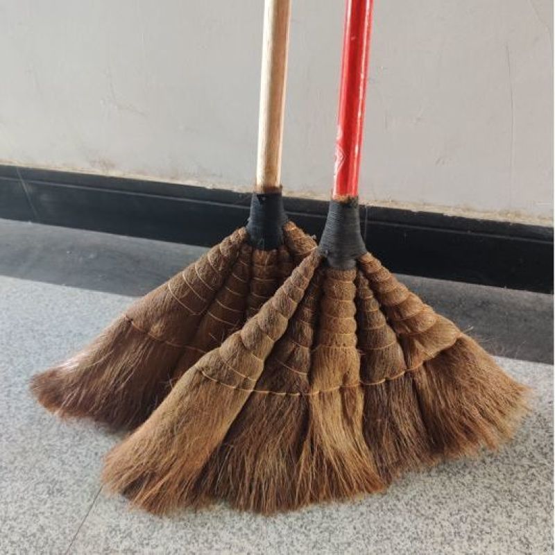 牛角棕扫把木杆木杆套皮家用阳台卧室学校工厂等
