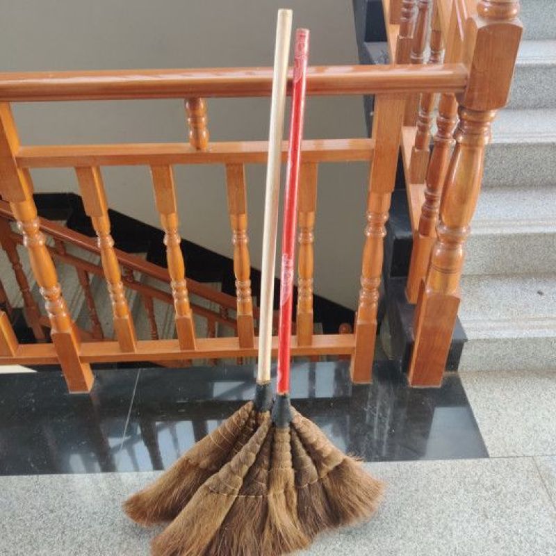 牛角棕扫把木杆木杆套皮家用阳台卧室学校工厂等