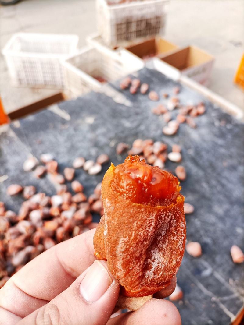 【流心柿饼】山东吊霜柿饼红饼当年新饼大量上市开售价格优势