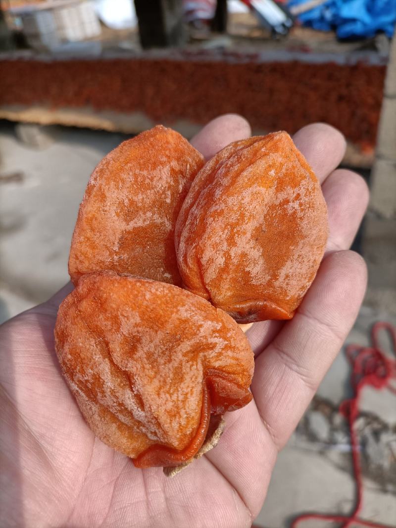 【流心柿饼】山东吊霜柿饼红饼当年新饼大量上市开售价格优势
