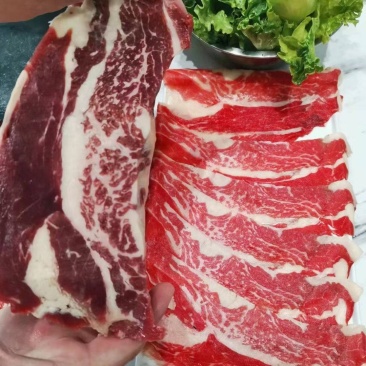 双层后胸，原切牛肉，谷饲胸肉，刨片火锅烤肉