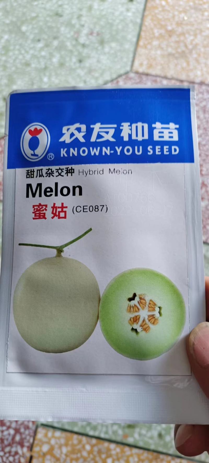 农友玉姑甜瓜种子绿肉含糖量高易管理抗病原包装进口品种