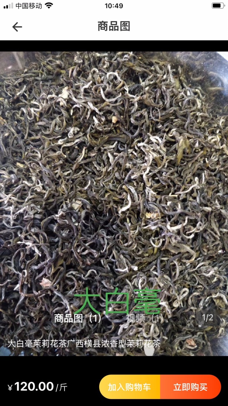 大白毫茉莉花茶广西横州市浓香型茉莉花茶产地