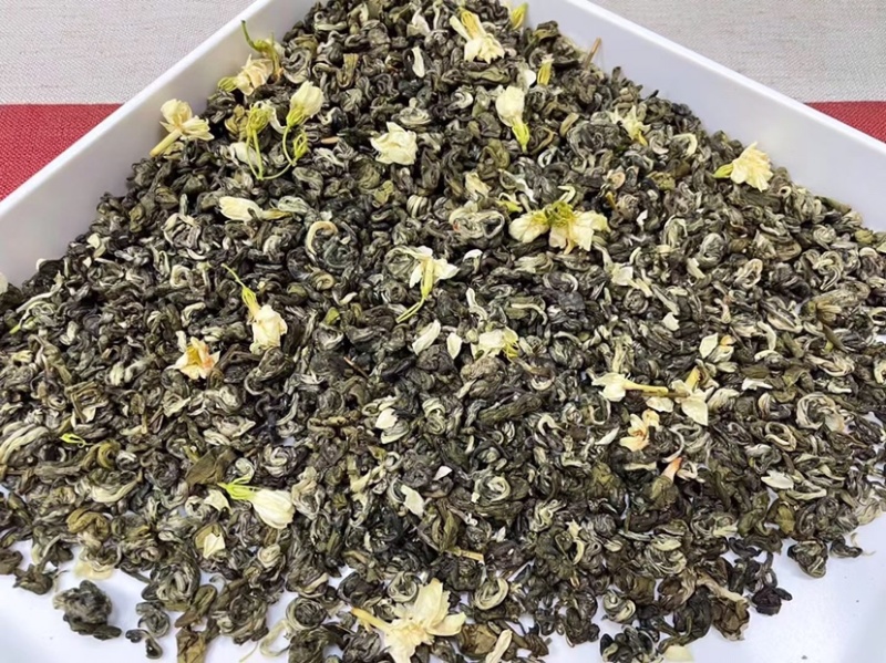 茉莉曲螺浓香型茉莉花茶花香四溢广西横州市原产地直销